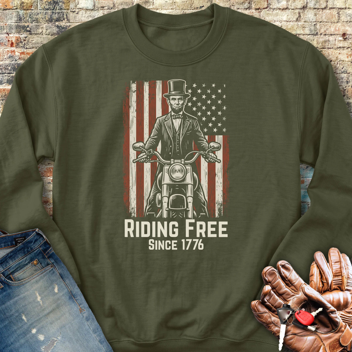 Lincoln 1776 Sweatshirt - Military Green