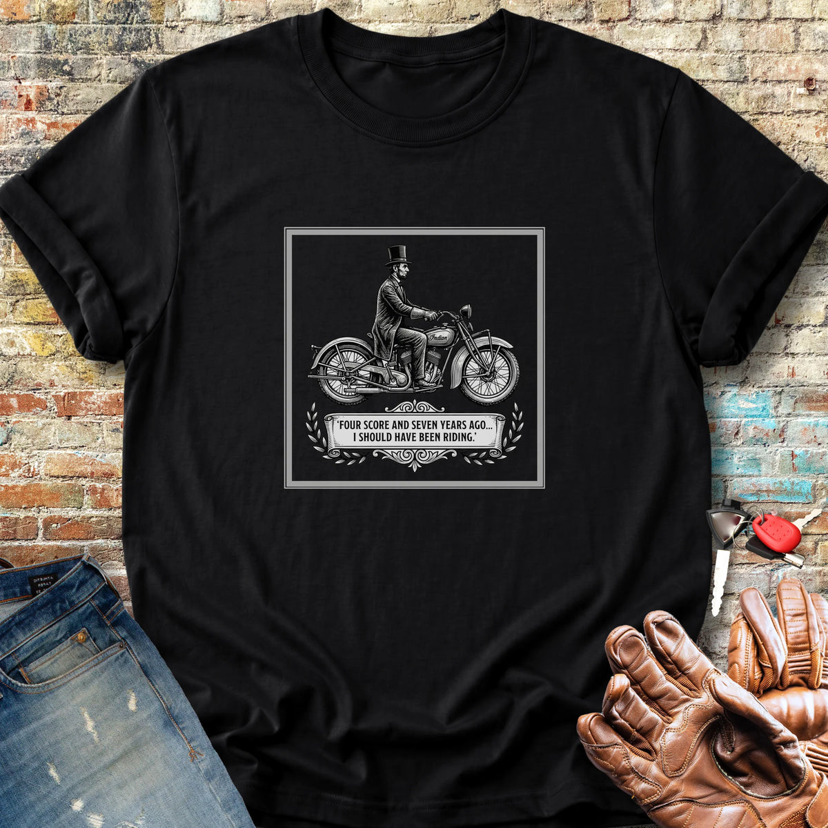 Lincoln Rides Classic T-Shirt - Black