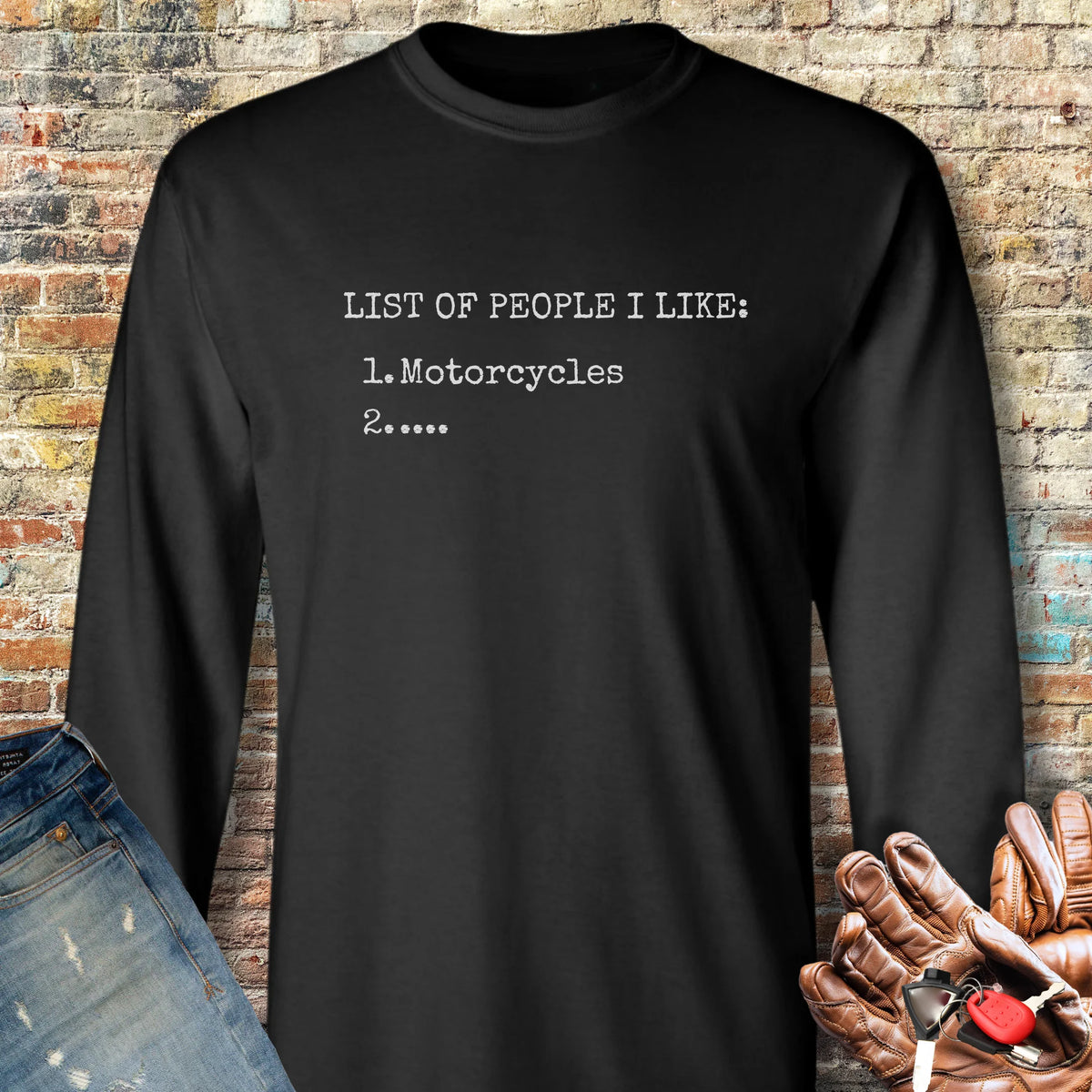 List Long Sleeve T-Shirt - Black