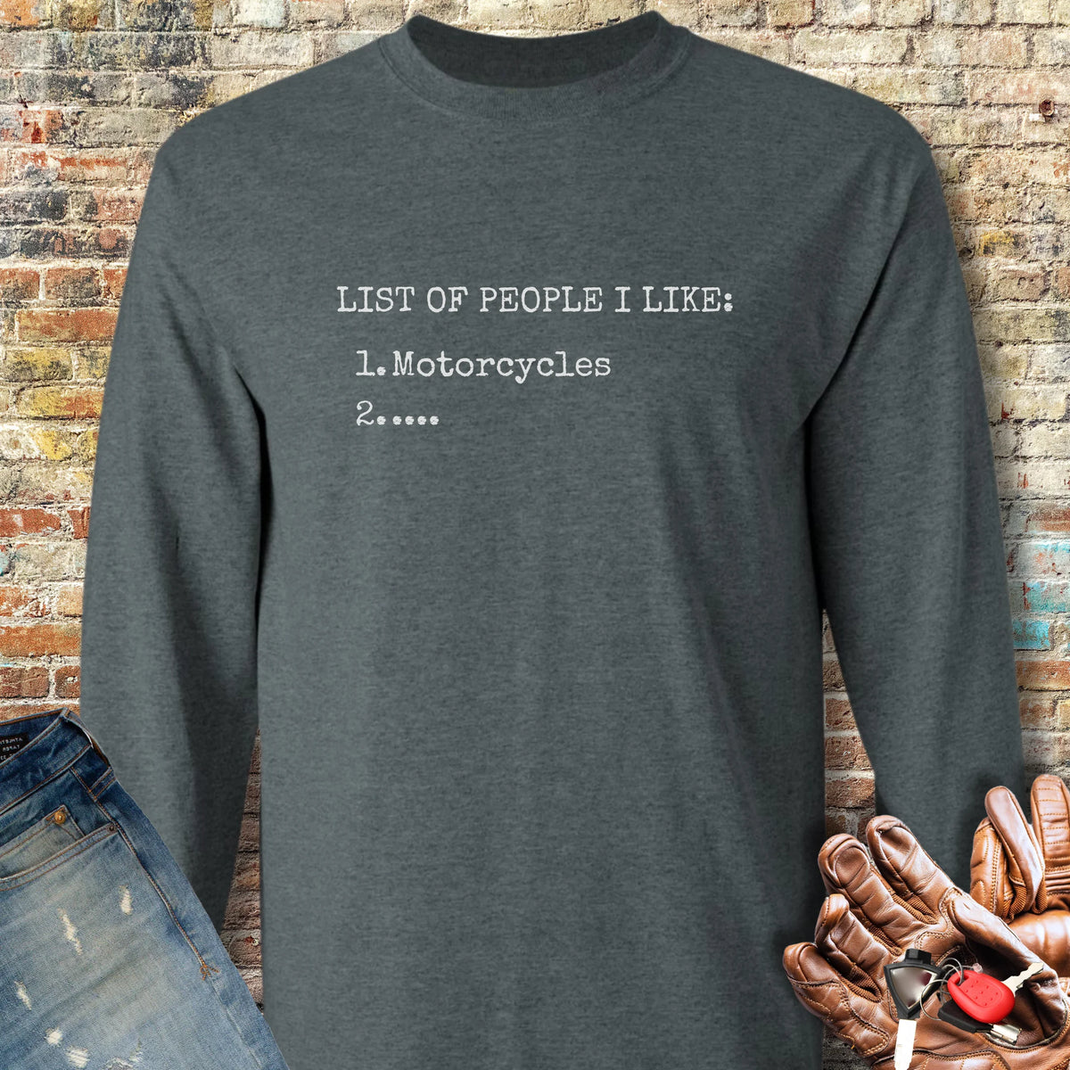 List Long Sleeve T-Shirt - Dark Heather