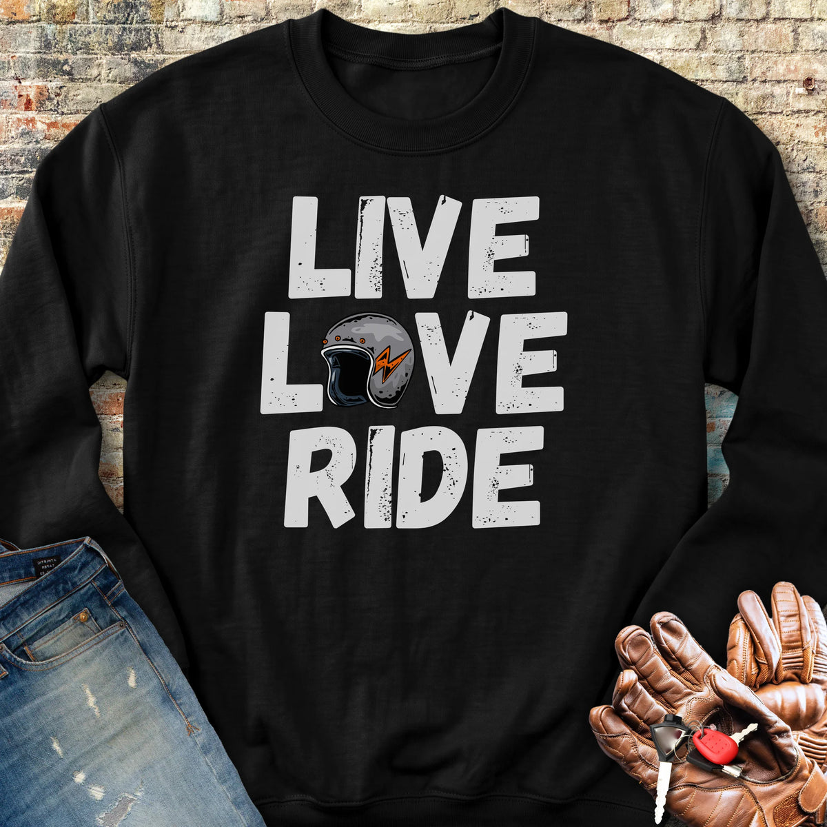 Live Love Ride Sweatshirt - Black