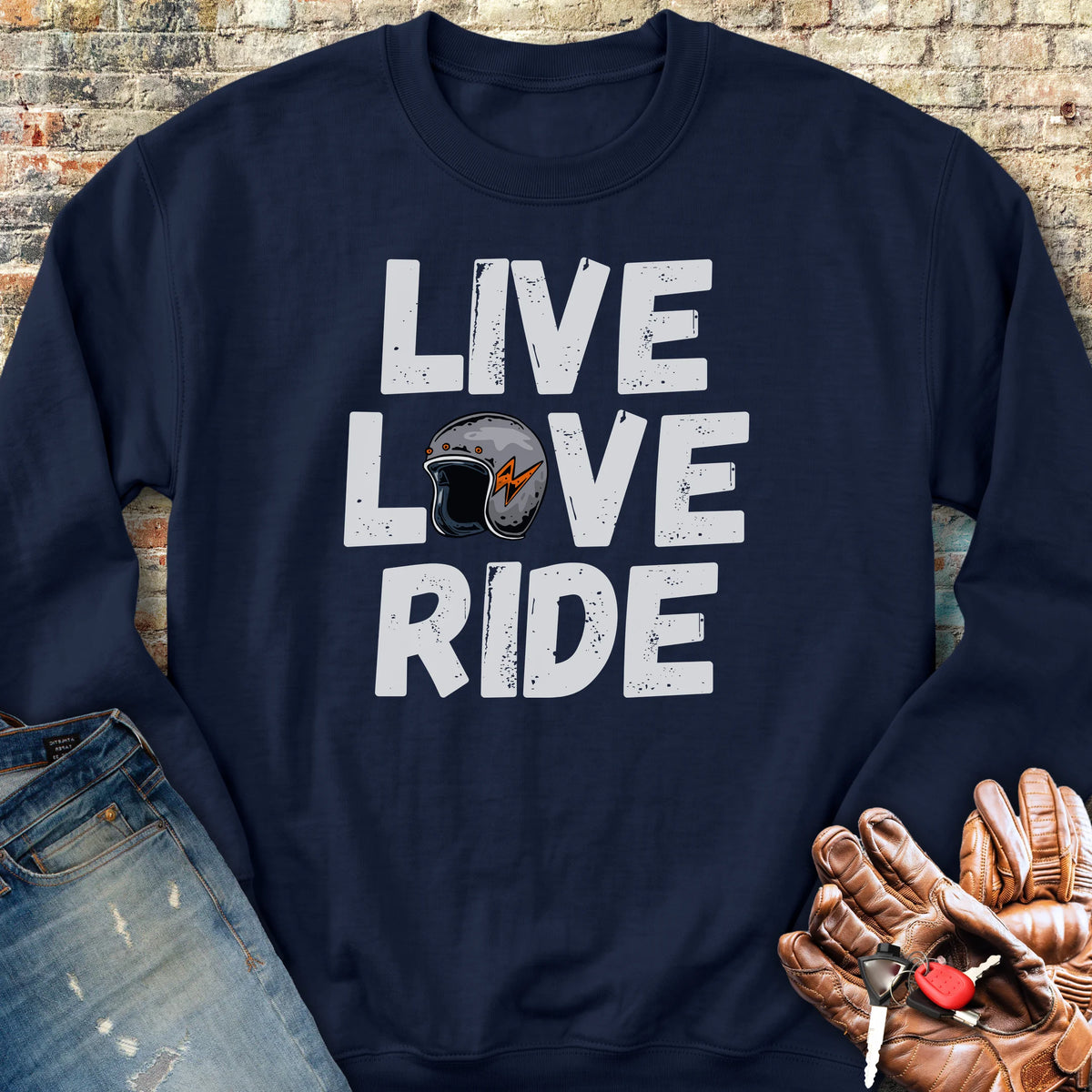 Live Love Ride Sweatshirt - Navy