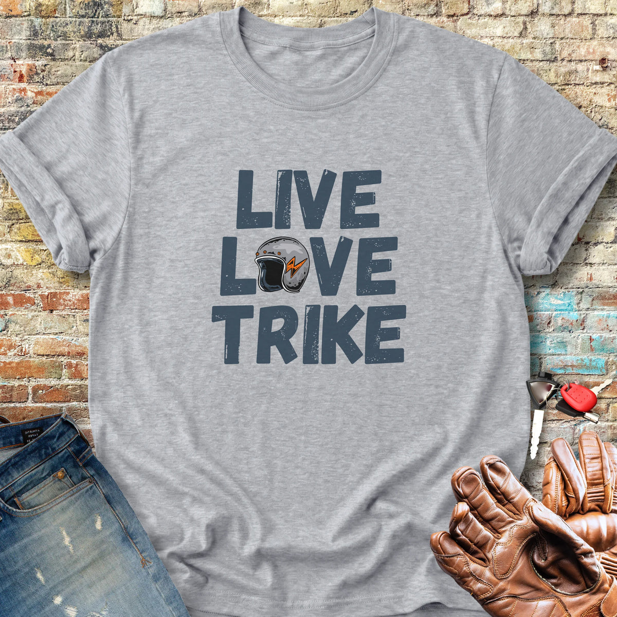 Live Love Trike Classic T-Shirt - Sport Grey