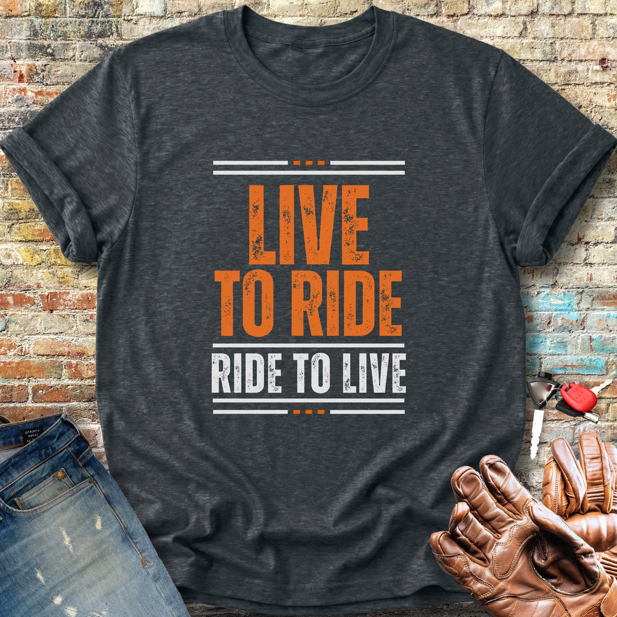 Live To Ride Classic T-Shirt - Dark Heather