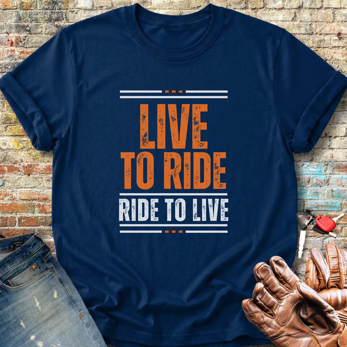 Live To Ride Classic T-Shirt - Navy