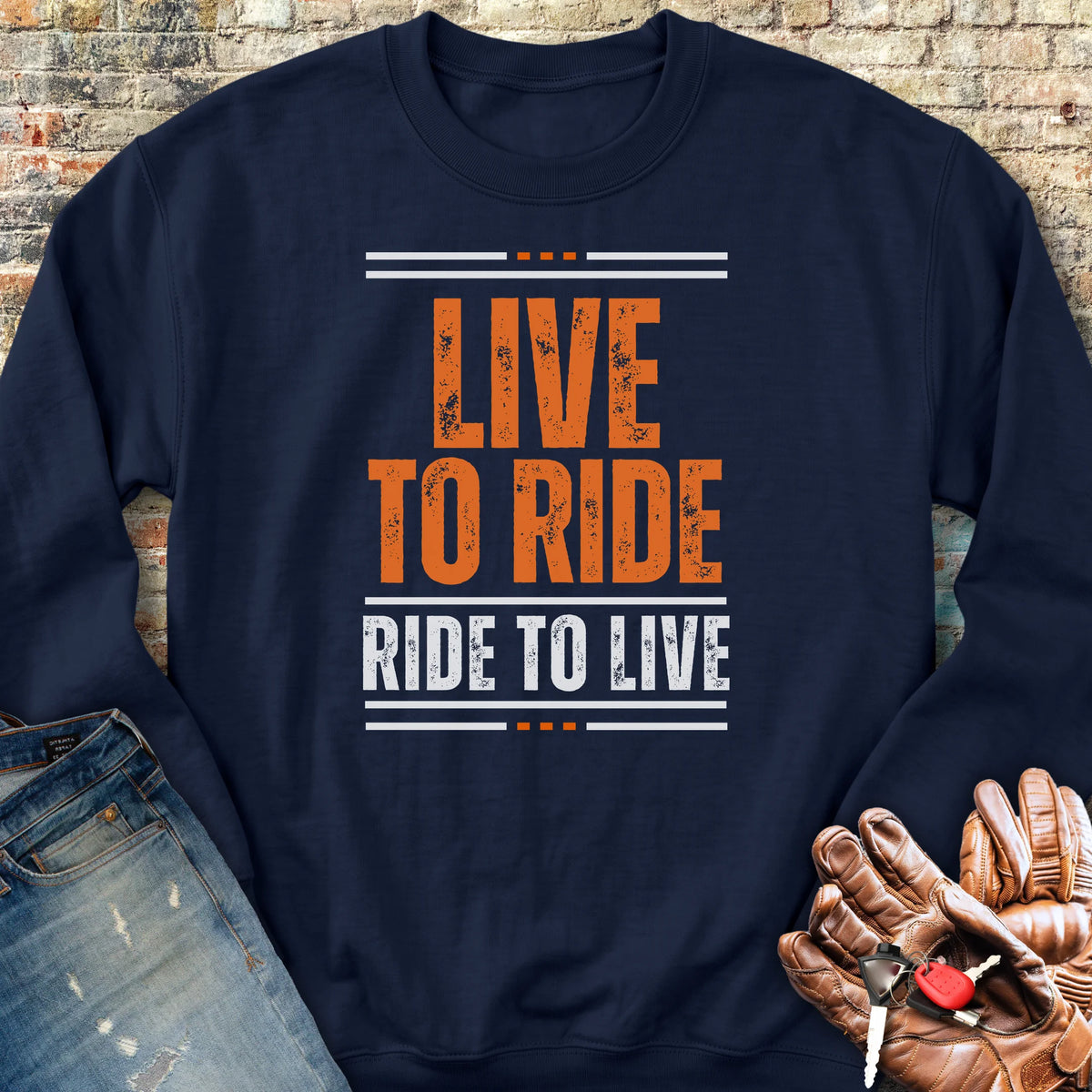 Live To Ride Sweatshirt - Navy