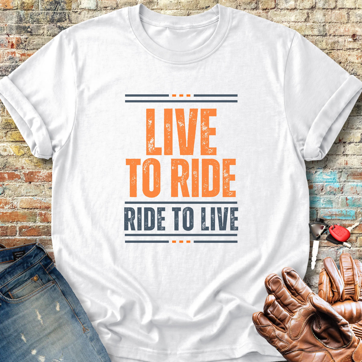 Live To Ride Classic T-Shirt - White