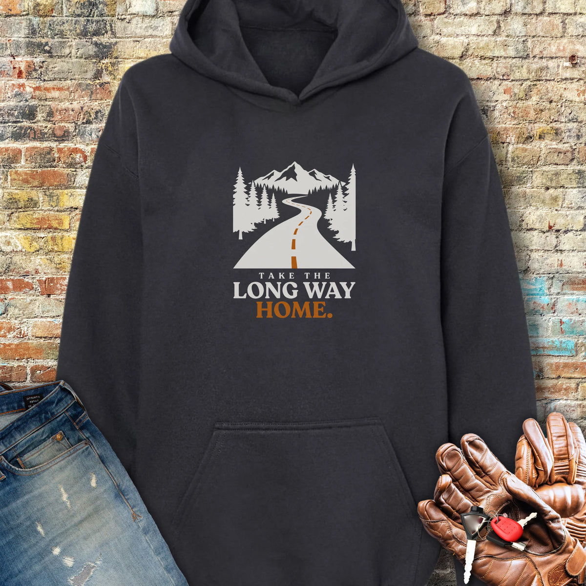 Long Way Home Hoodie - Black