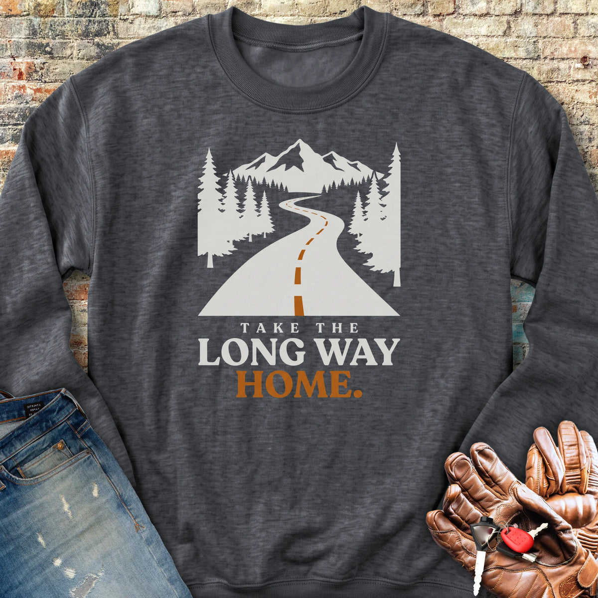 Long Way Home Sweatshirt - Dark Heather