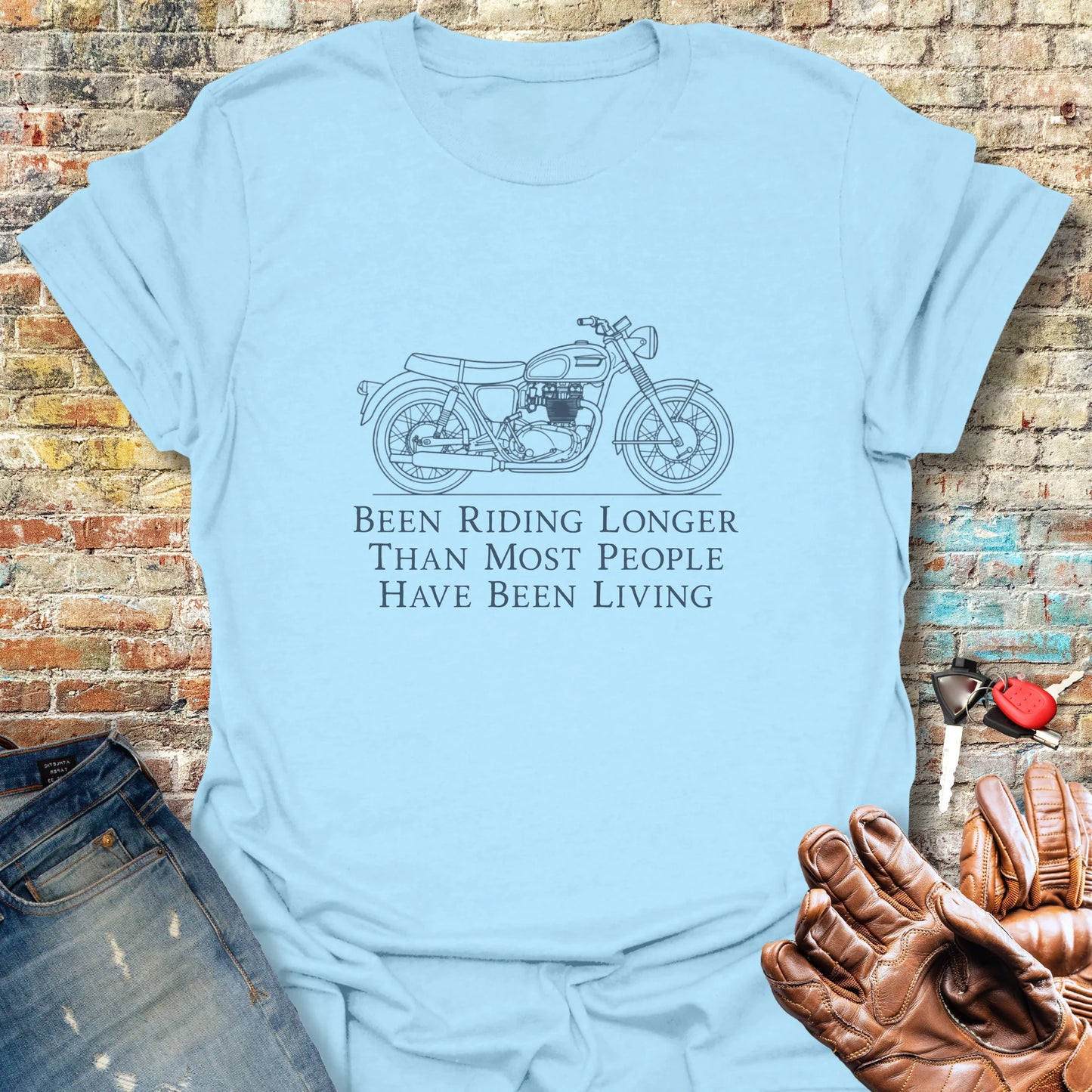 Longer T-Shirt - Light Blue