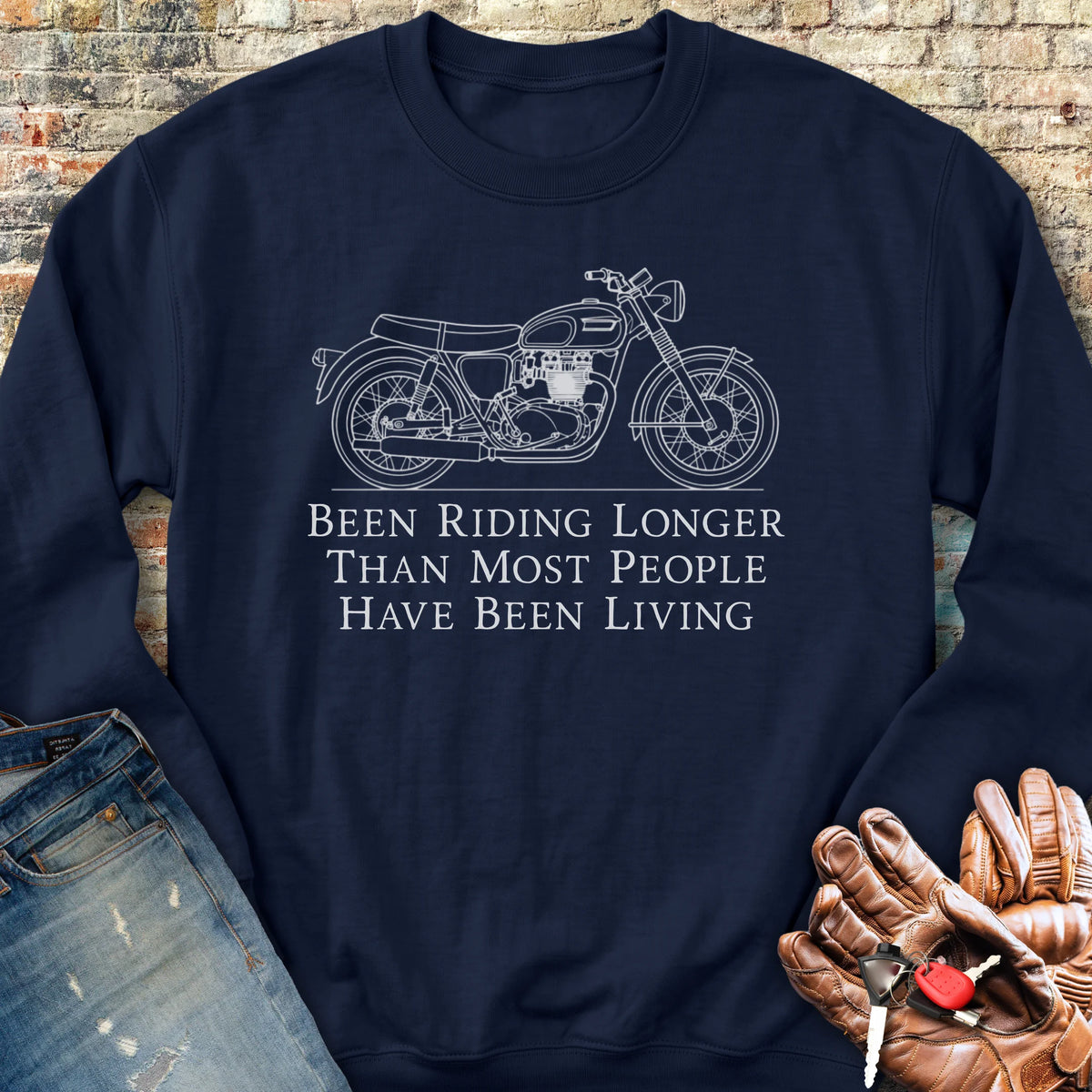 Longer Sweatshirt - Navy