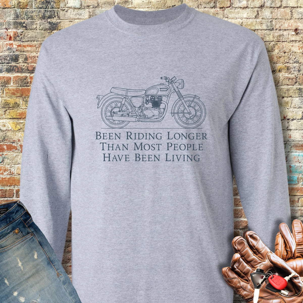Longer Long Sleeve T-Shirt - Sport Grey
