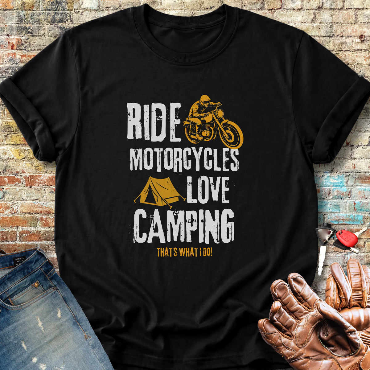 Love Camping Classic T-Shirt - Black