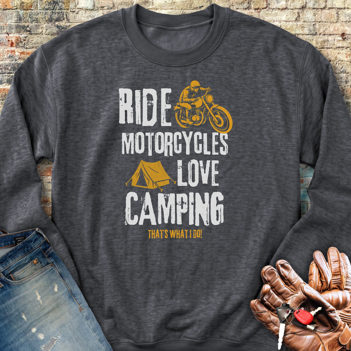 Love Camping Sweatshirt - Dark Heather