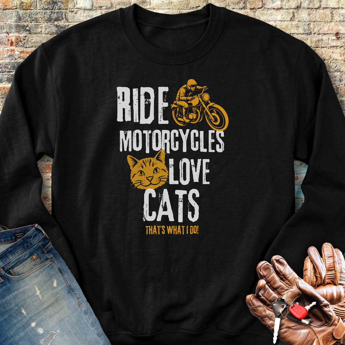 Love Cats Sweatshirt - Black