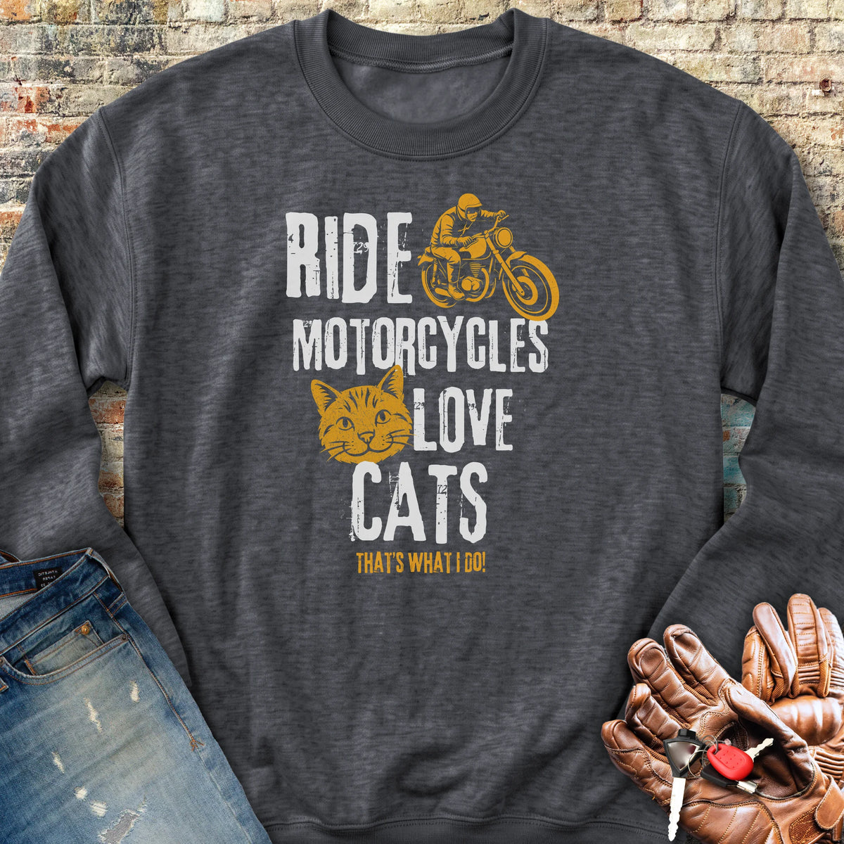 Love Cats Sweatshirt - Dark Heather