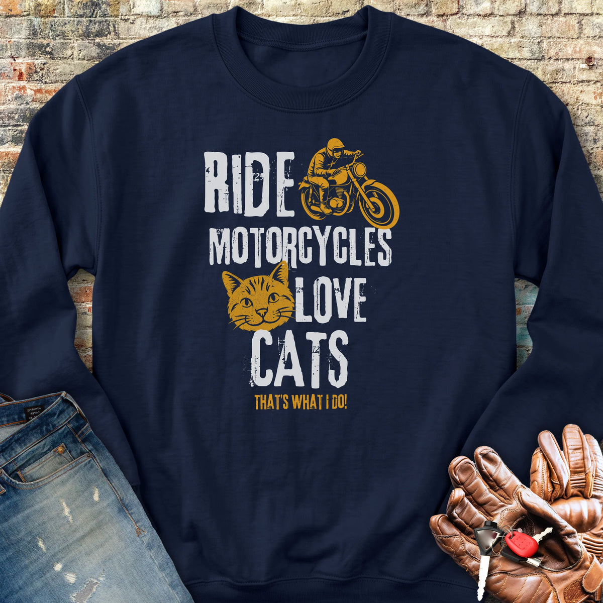 Love Cats Sweatshirt - Navy