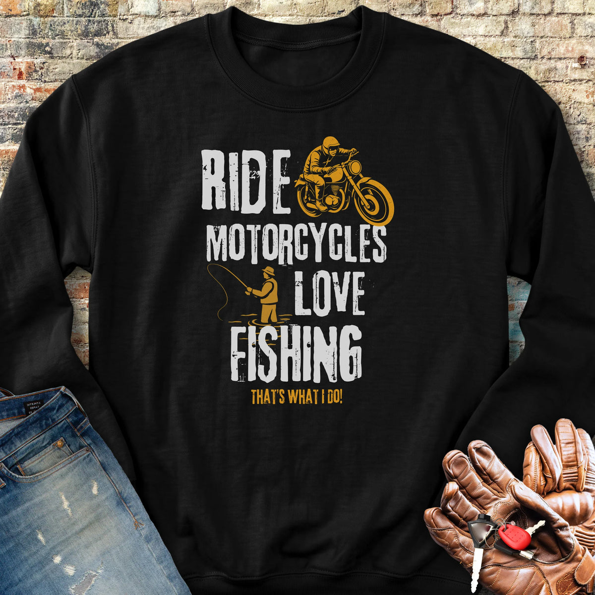 Love Fishing Sweatshirt - Black