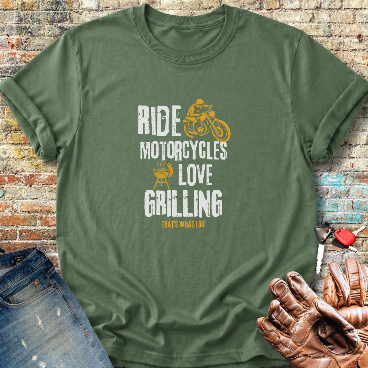 Love Grilling Classic T-Shirt - Military Green