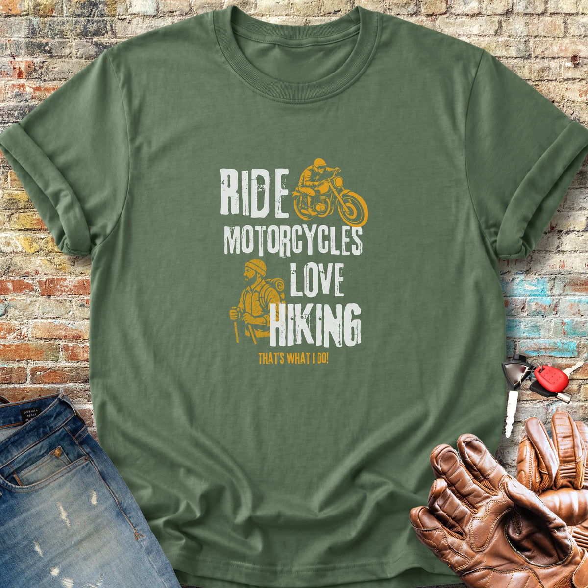 Love Hiking Classic T-Shirt - Military Green