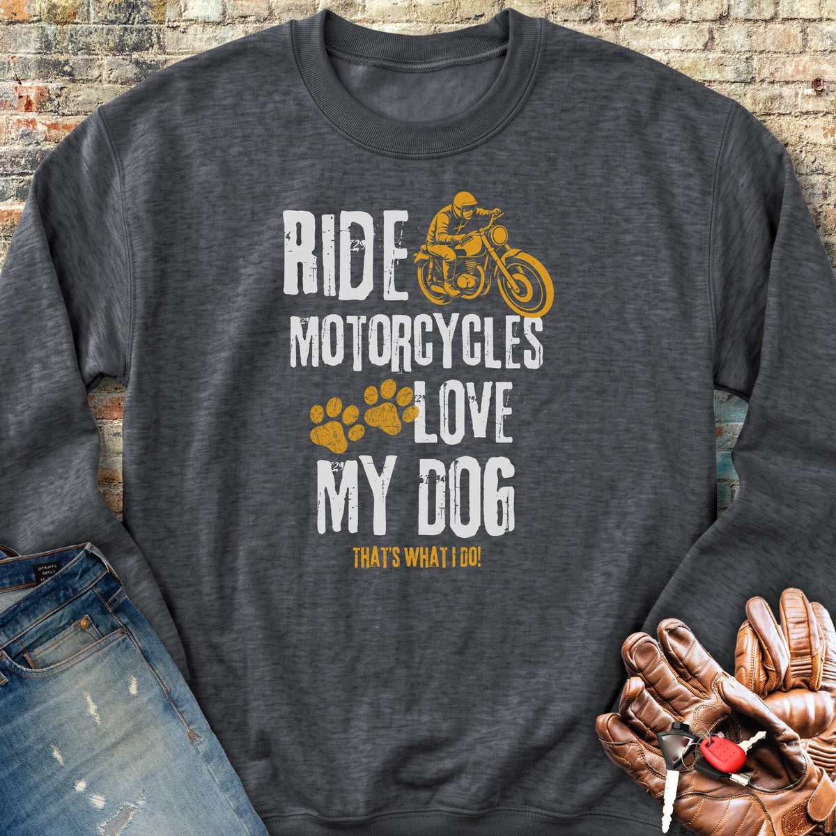 Love My Dog Sweatshirt - Dark Heather