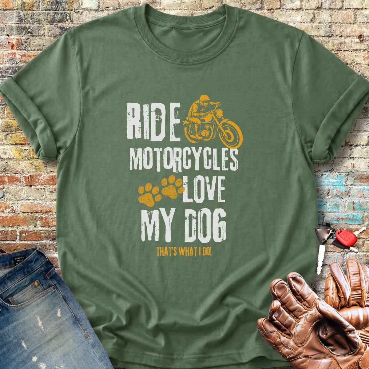 Love My Dog Classic T-Shirt - Military Green