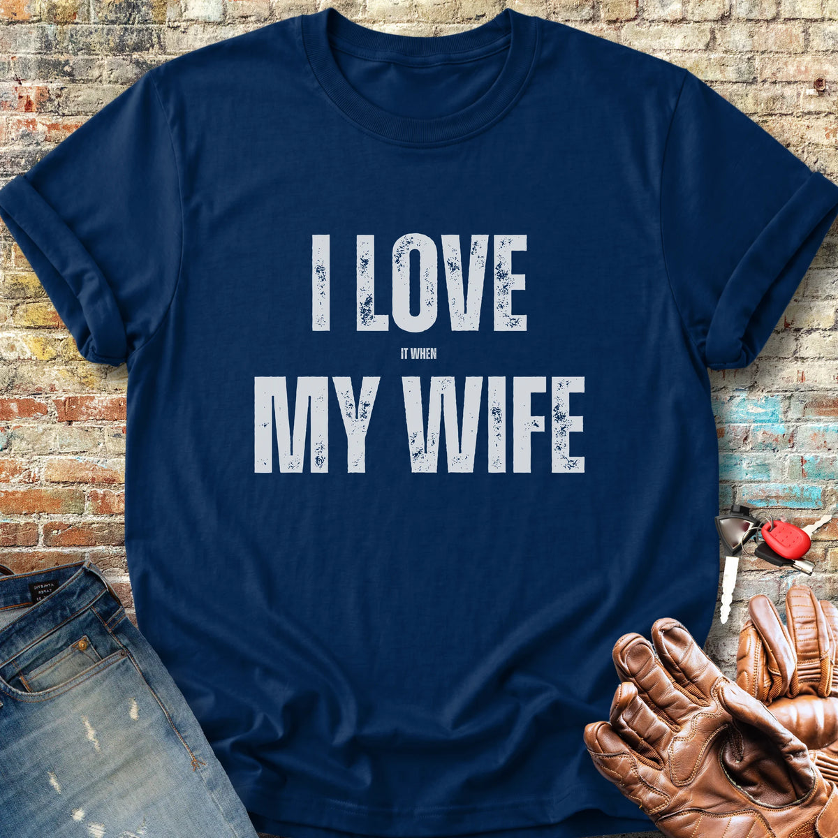 Love My Wife (Buy) Classic T-Shirt - Navy