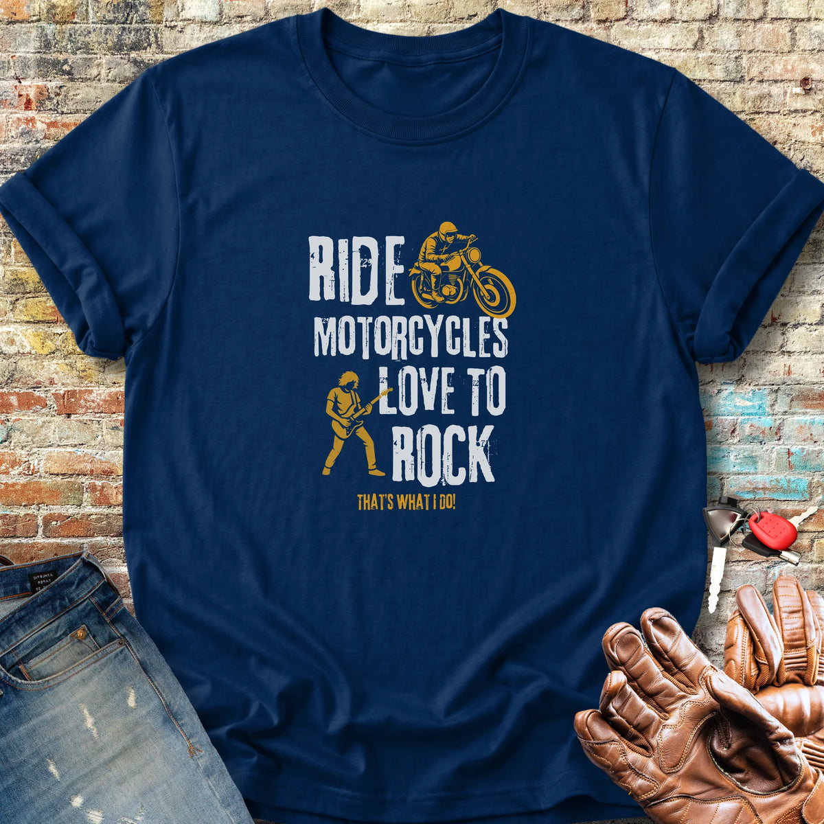 Love To Rock Classic T-Shirt - Navy