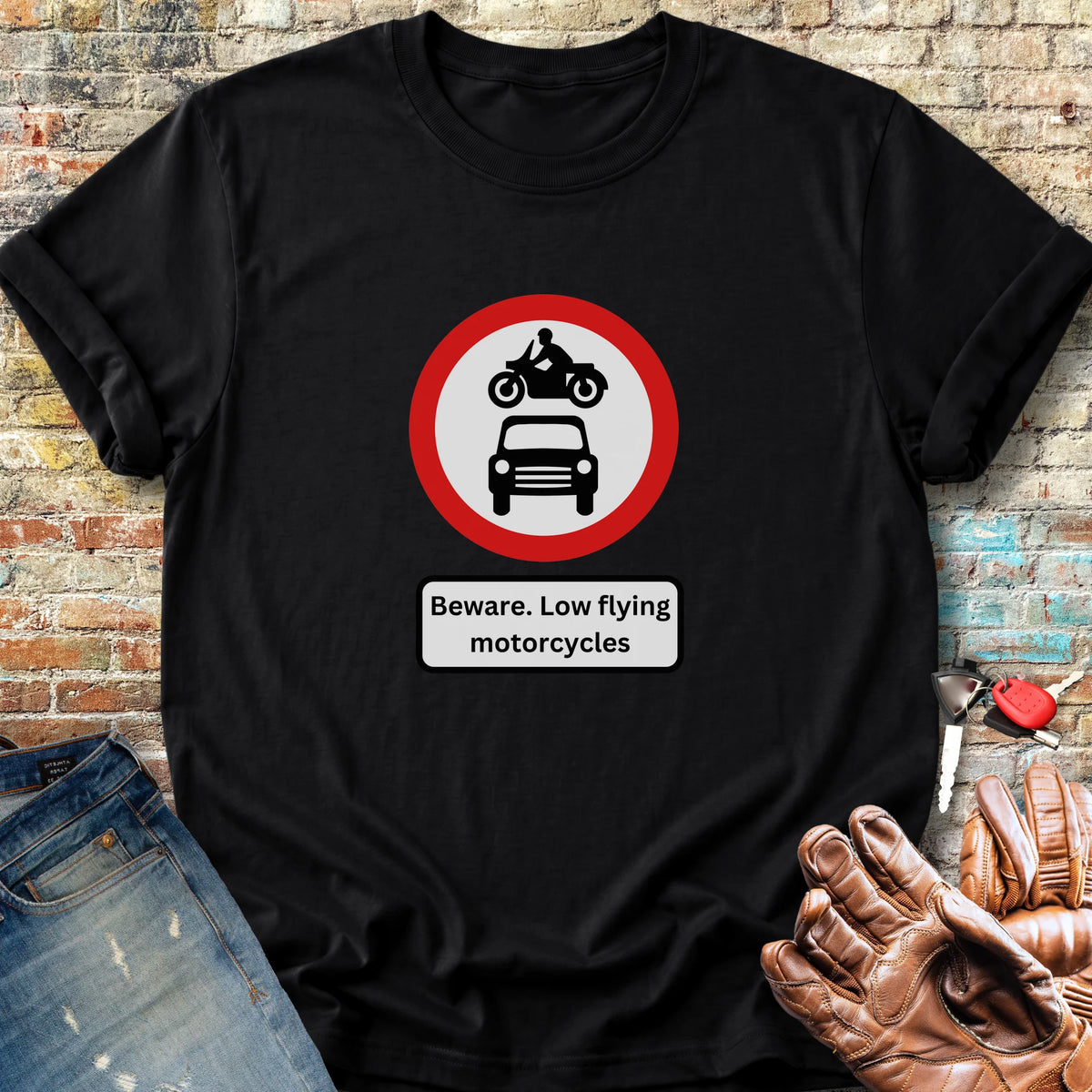 Low Flying Motorcycles Classic T-Shirt - Black