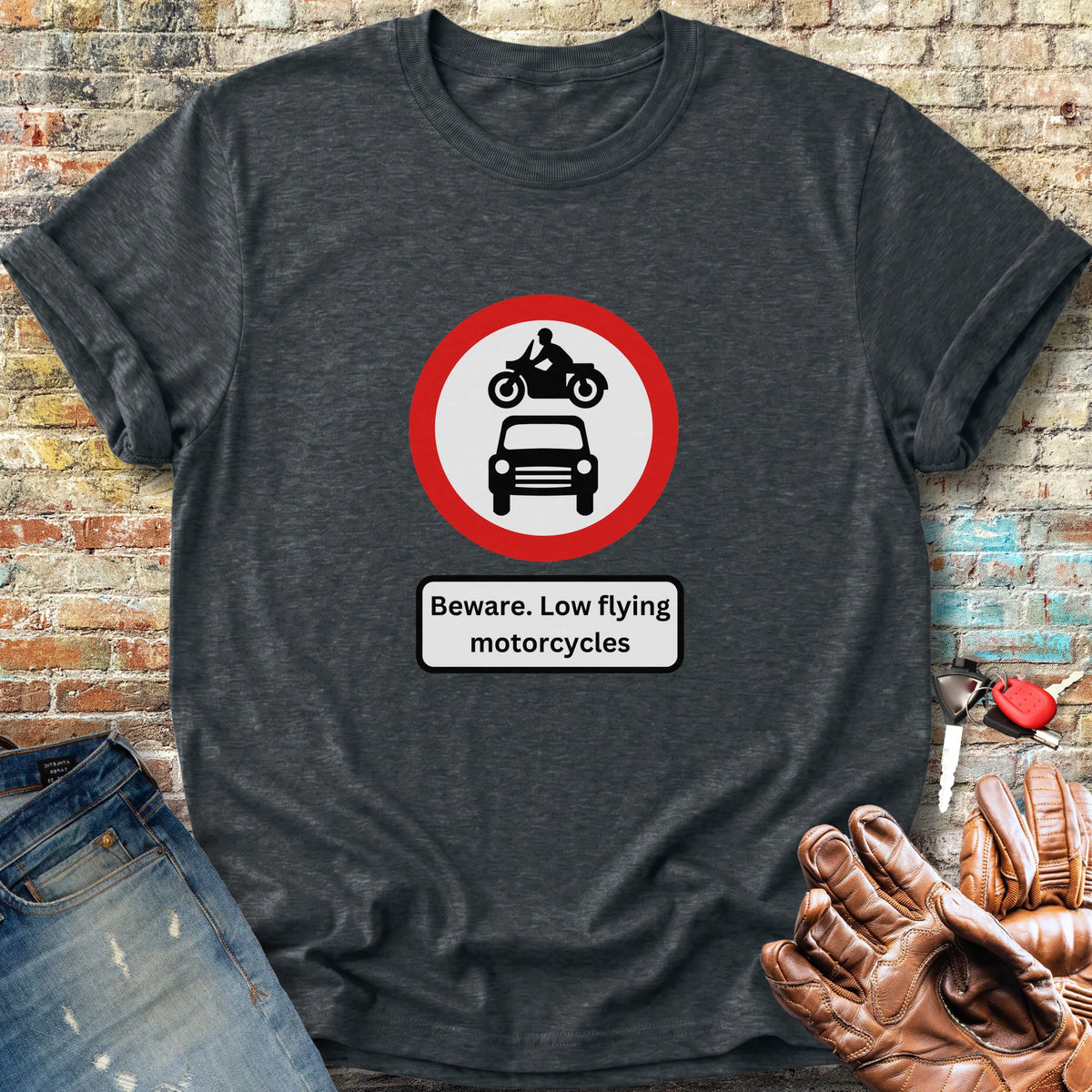 Low Flying Motorcycles Classic T-Shirt - Dark Heather