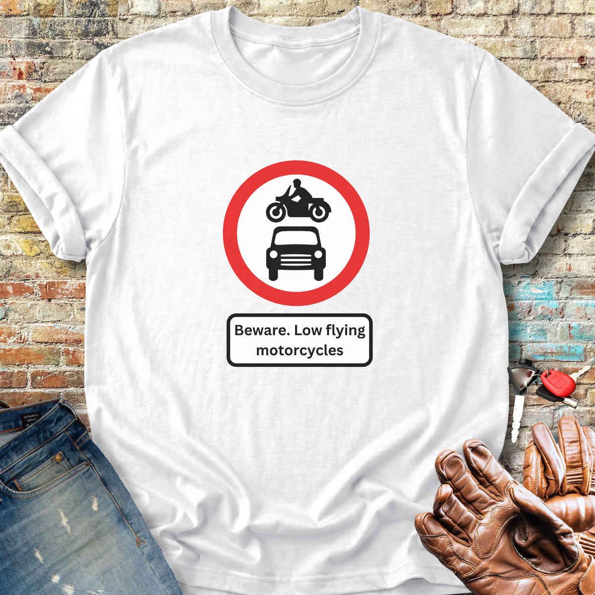 Low Flying Motorcycles Classic T-Shirt - White
