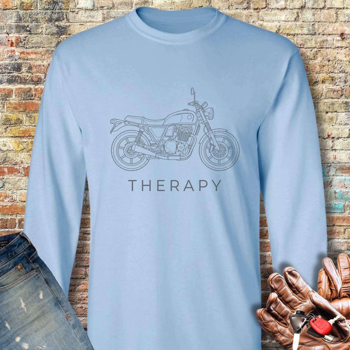 Machine Therapy Long Sleeve T-Shirt - Light Blue