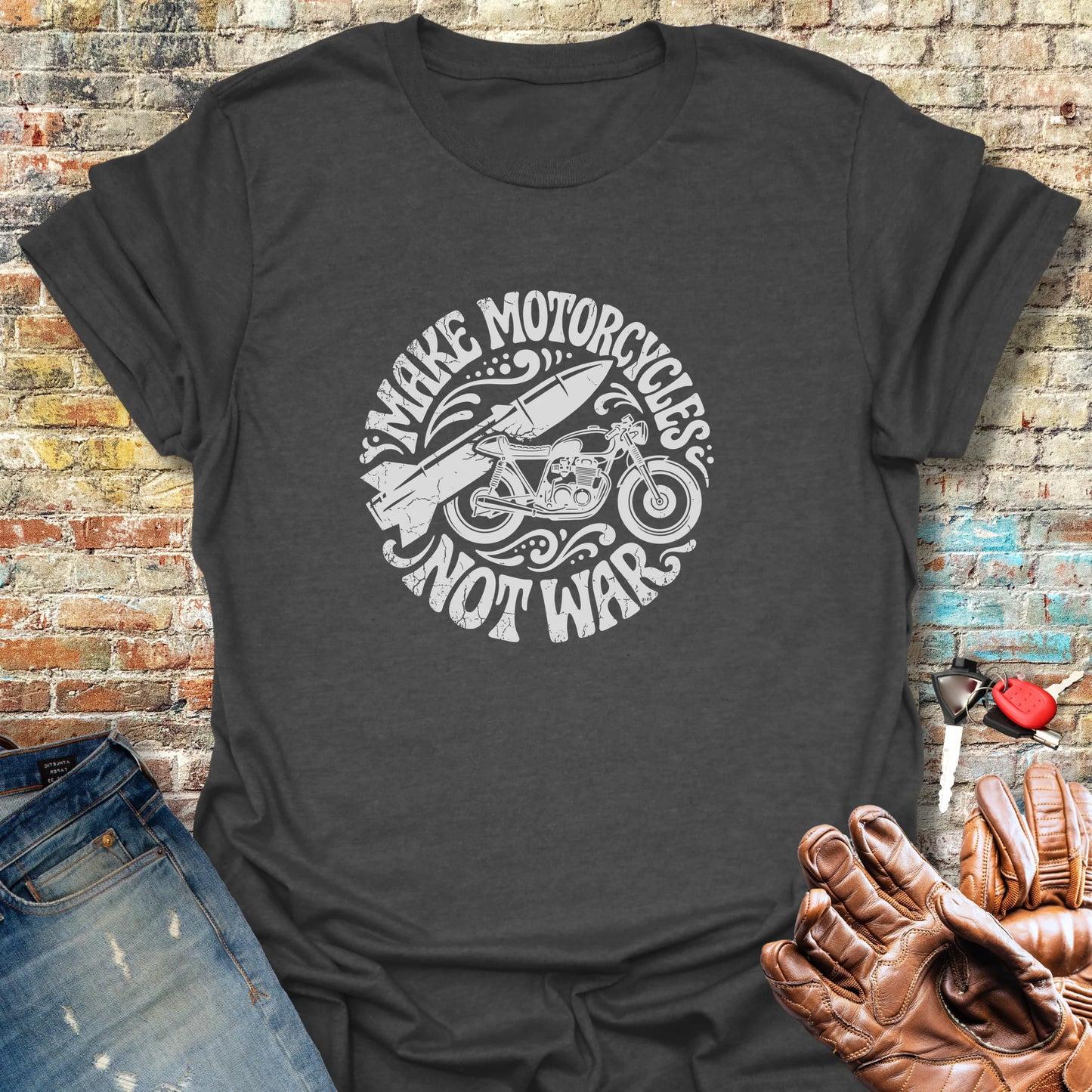 Make Motorcycles T-Shirt - Dark Heather