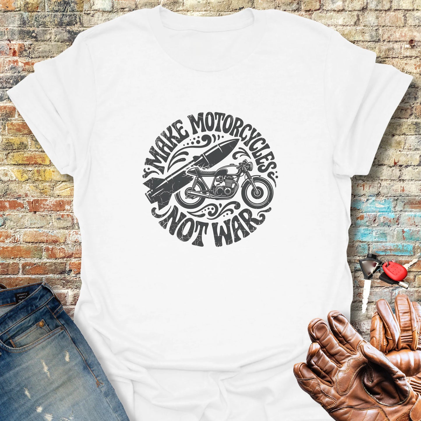 Make Motorcycles T-Shirt - White