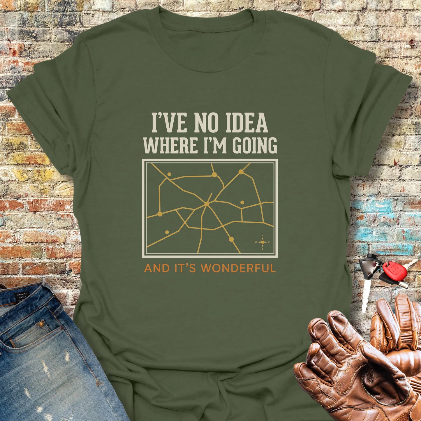 Map T-Shirt - Military Green