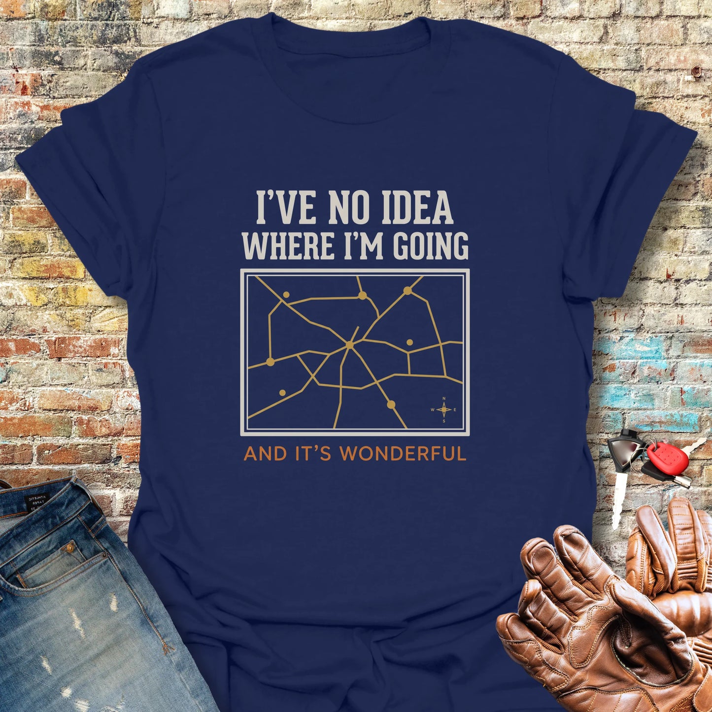 Map T-Shirt - Navy