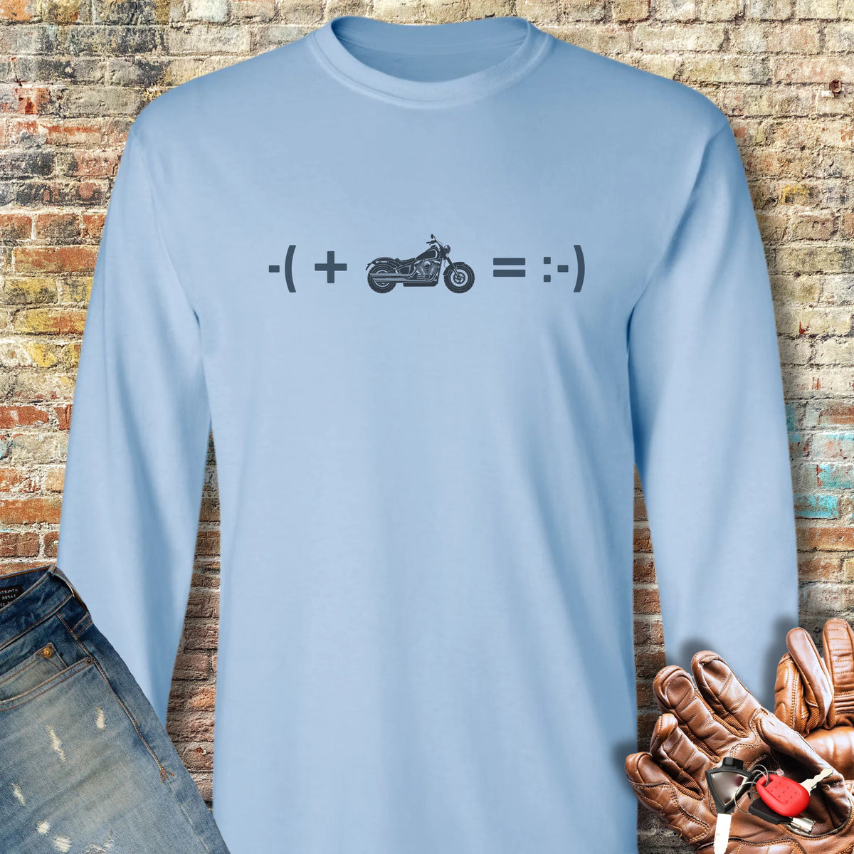 Math (Cruiser) Long Sleeve T-Shirt - Light Blue