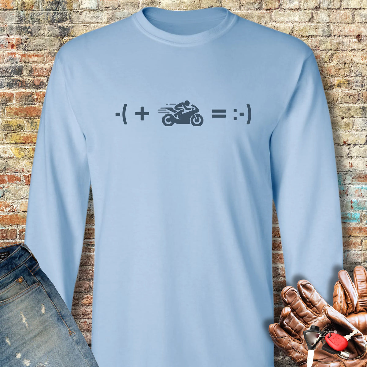 Math (Sport) Long Sleeve T-Shirt - Light Blue