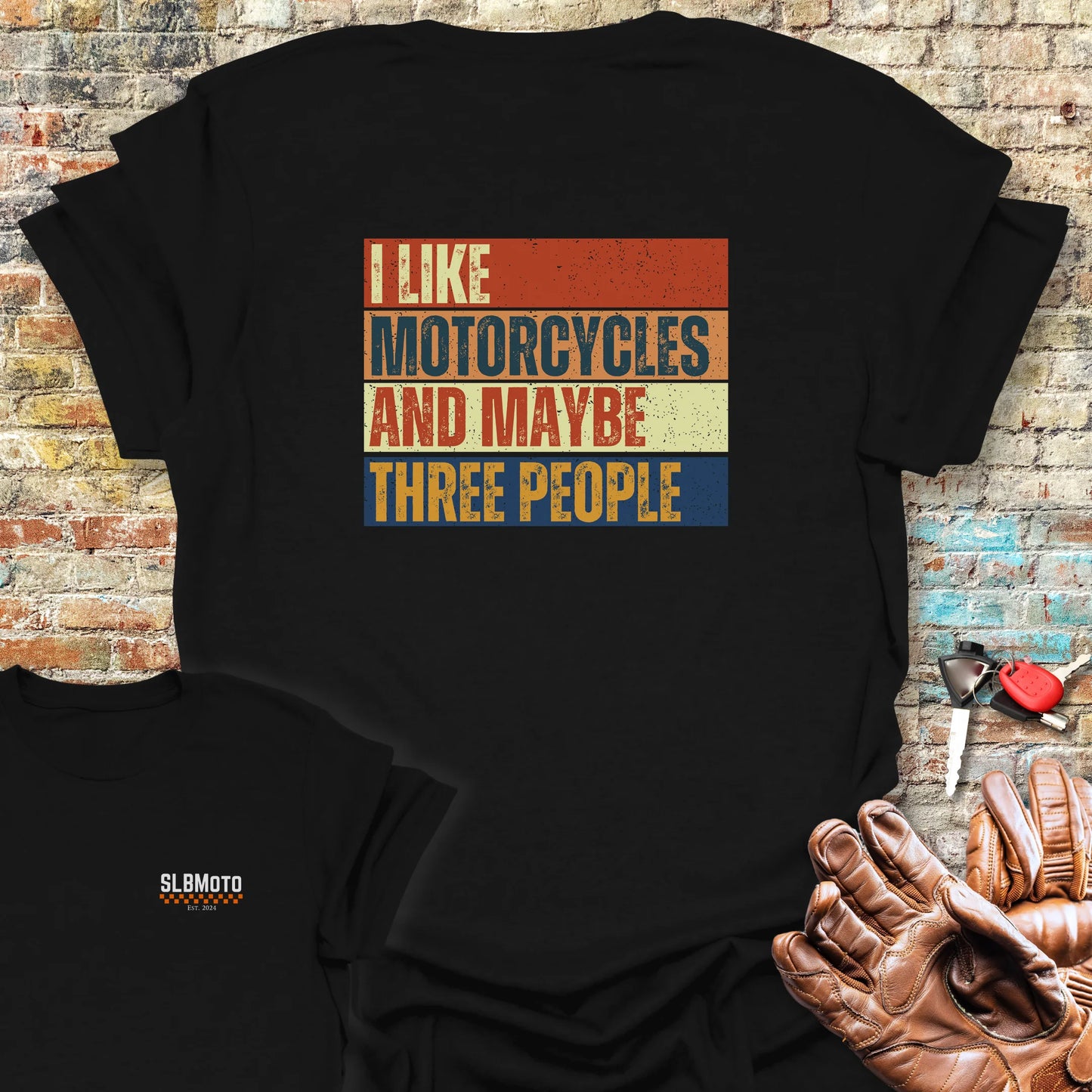 Maybe (Block) Back Print T-Shirt - Black