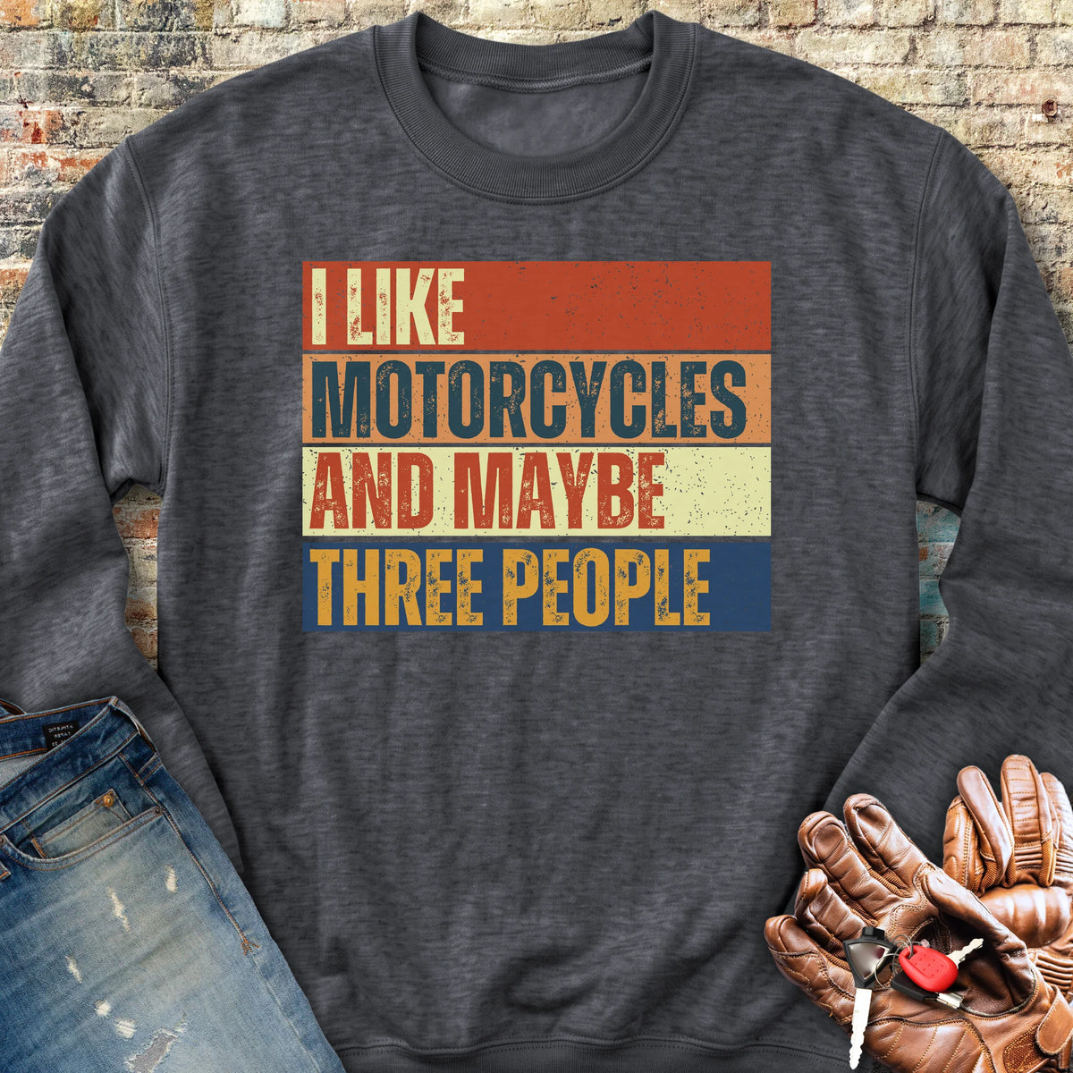 Maybe (Block) Sweatshirt - Dark Heather