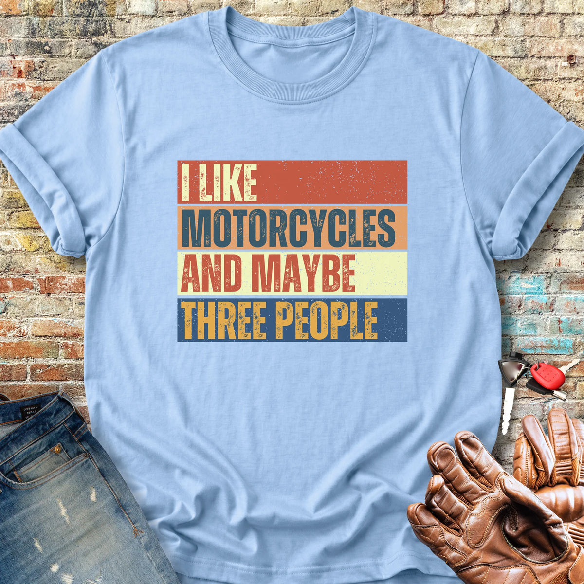 Maybe (Block) Classic T-Shirt - Light Blue