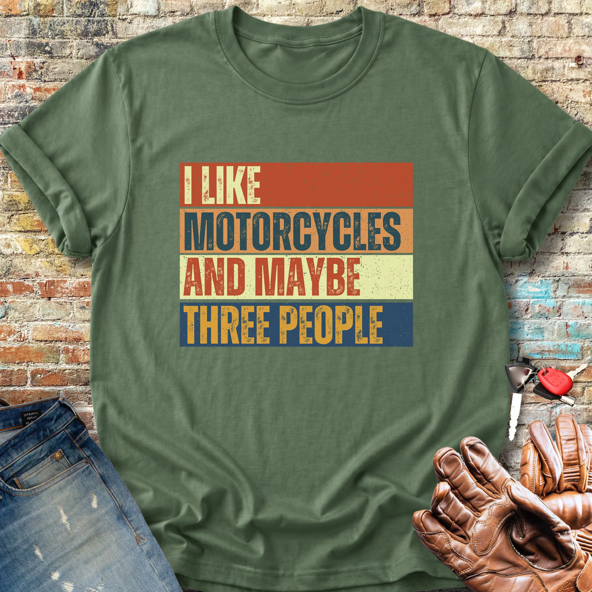Maybe (Block) Classic T-Shirt - Military Green
