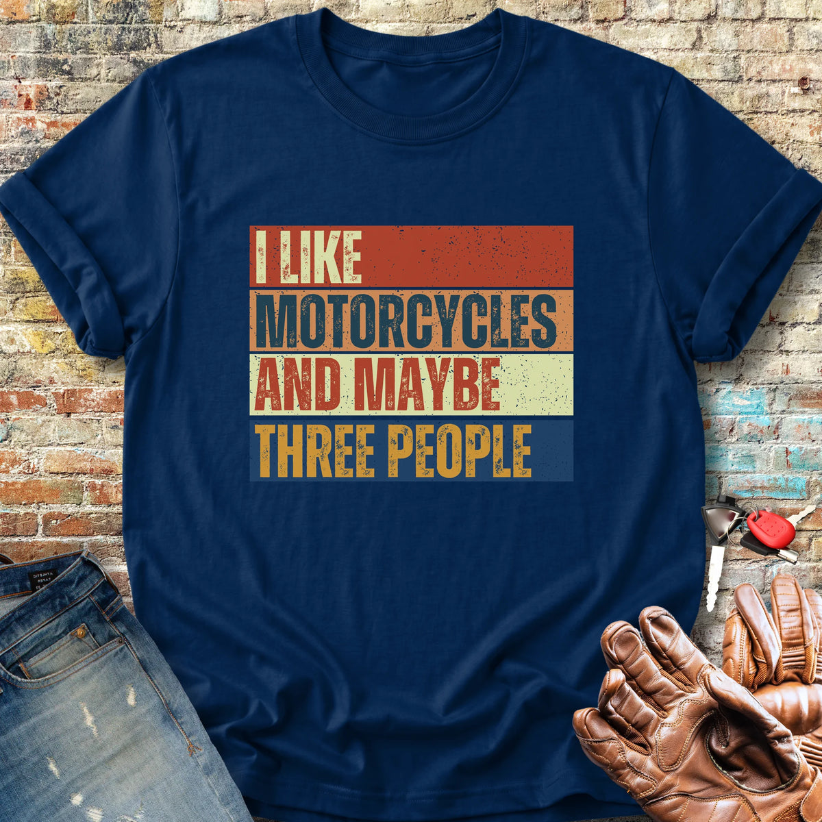 Maybe (Block) Classic T-Shirt - Navy