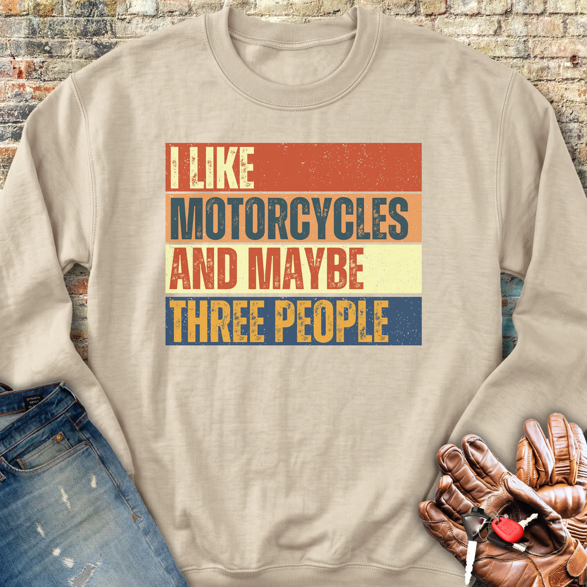 Maybe (Block) Sweatshirt - Sand