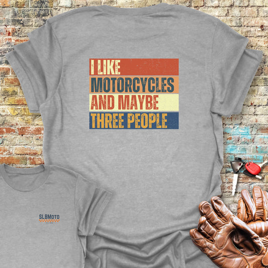 Maybe (Block) Back Print T-Shirt - Sport Grey