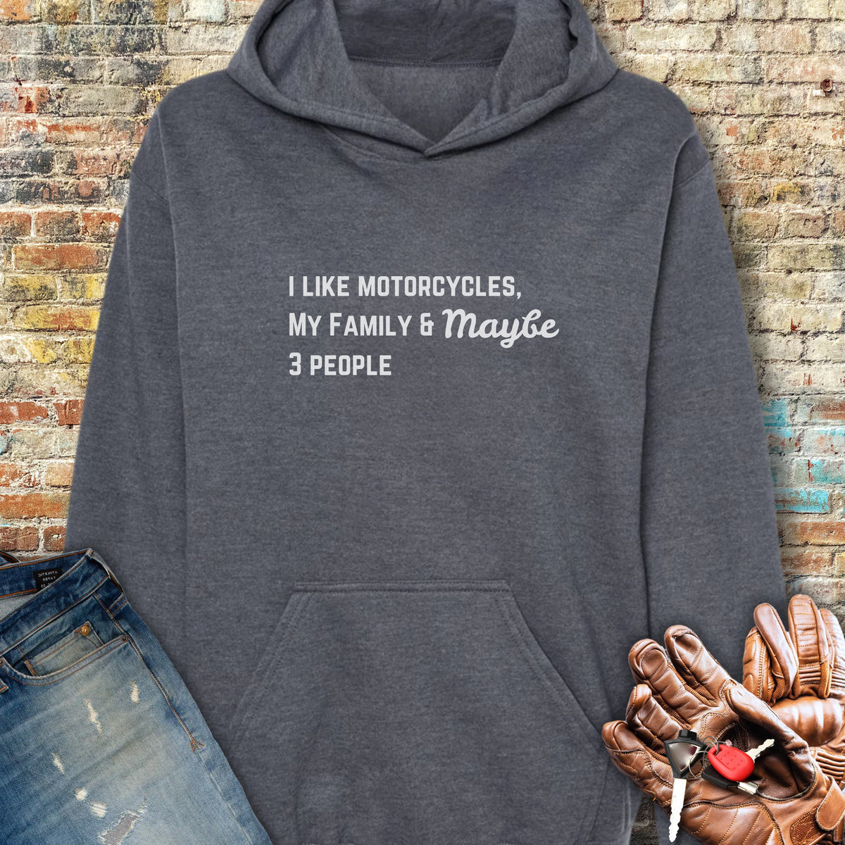 Maybe Dad Hoodie - Dark Heather