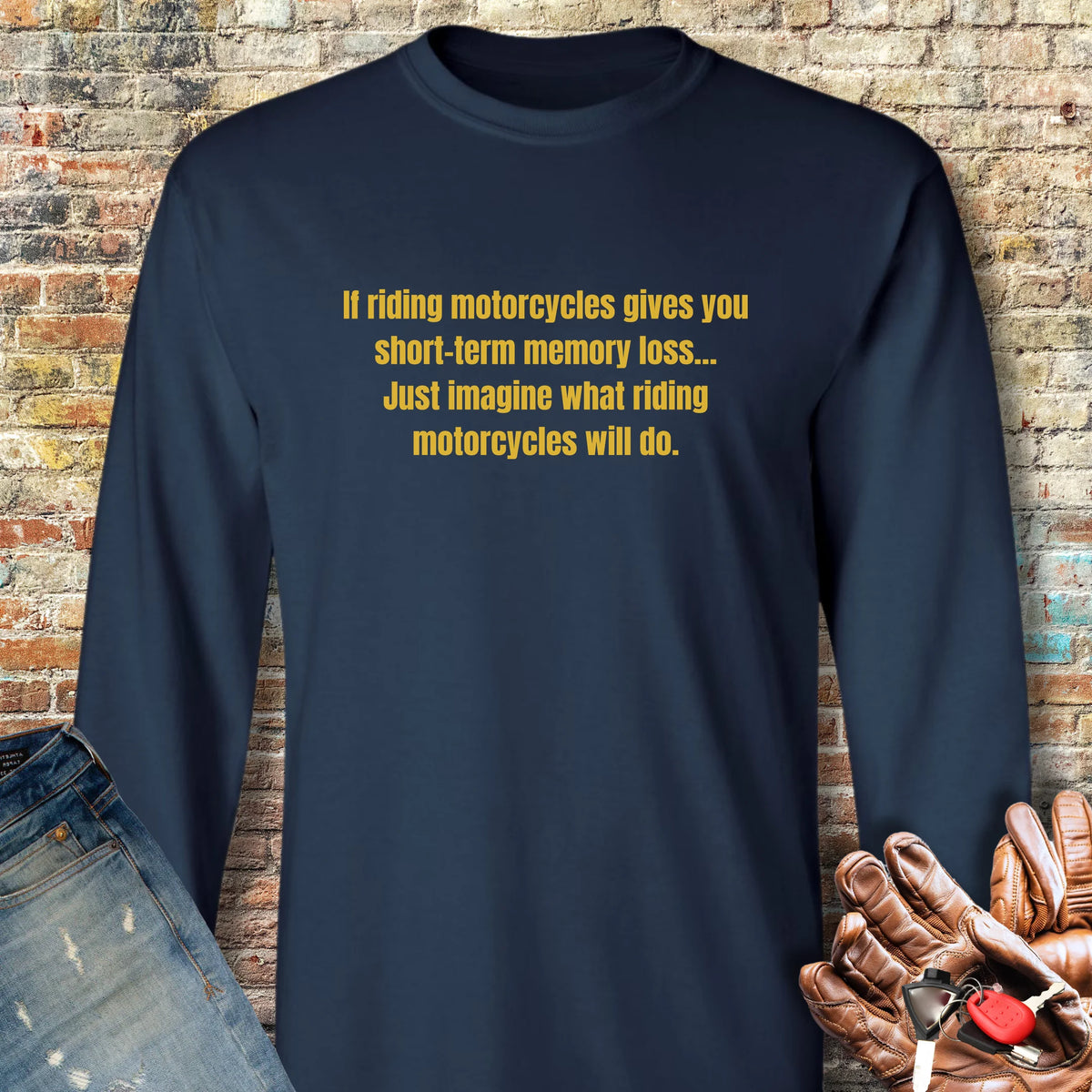 Memory Loss Long Sleeve T-Shirt - Navy