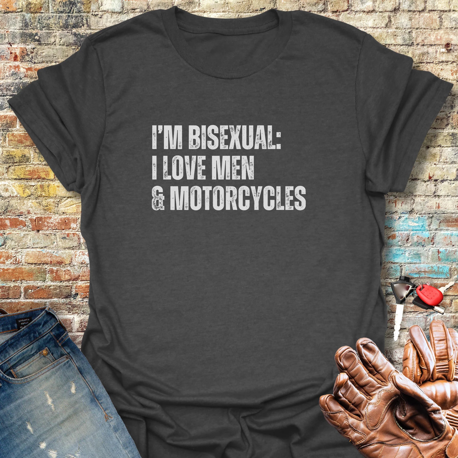 Men & Motorcycles T-Shirt - Dark Heather