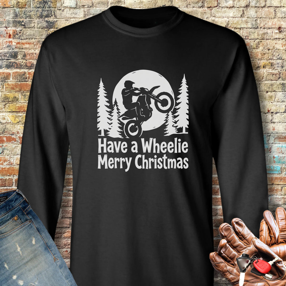 Merry Christmas Long Sleeve T-Shirt - Black
