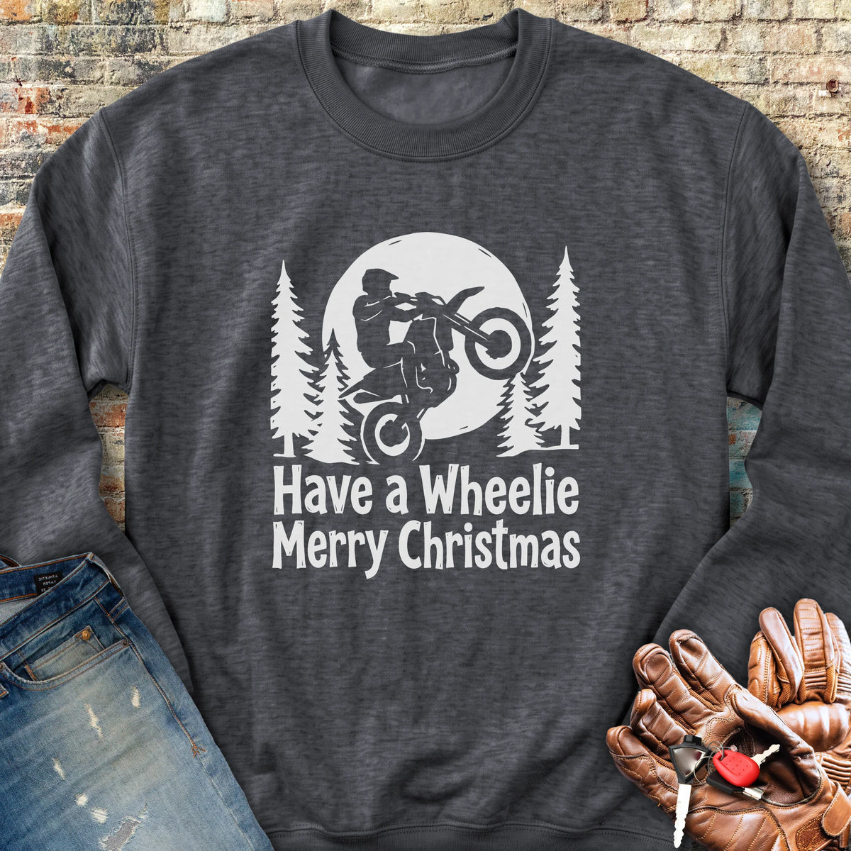 Merry Christmas Sweatshirt - Dark Heather